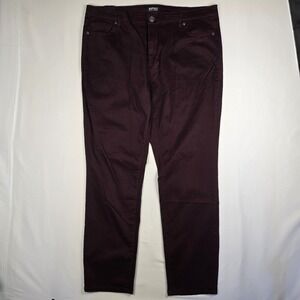NWT Buffalo David Bitton Pants Womens 16 Hope Purple Slim Fit Stretch